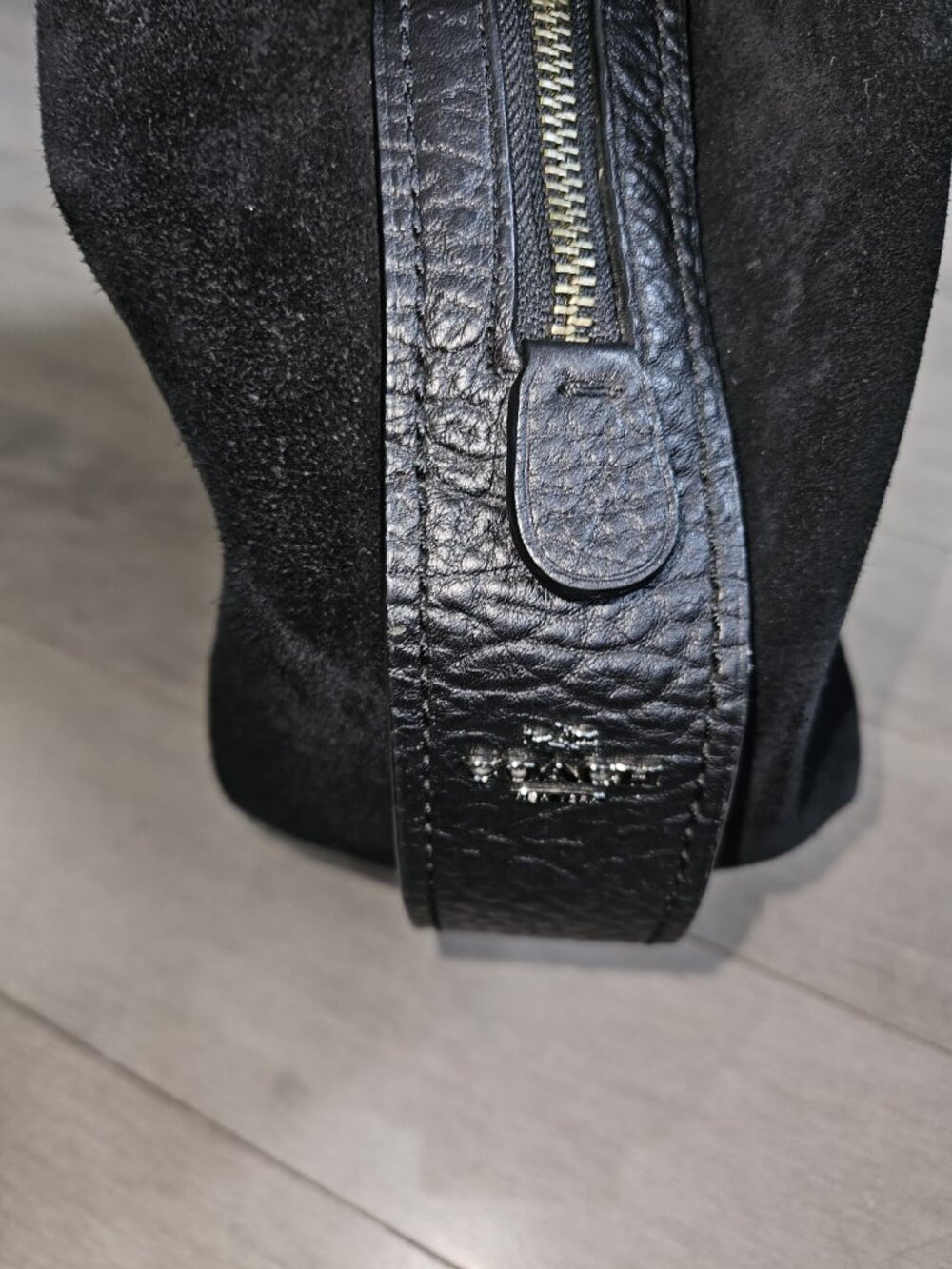 Coach Women's Edie 42 Dark Antique Nickel / Black Leather Shoulder Bag - Picture 12 of 13